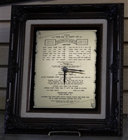 Framed Invitation w/ Clock