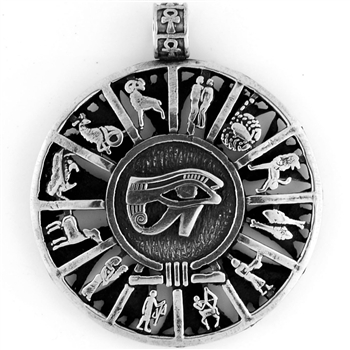 Egyptian Jewelry Eye of Horus Zodiac Pendant