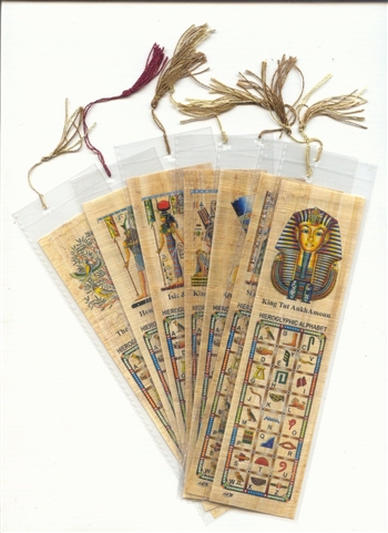 100 Assorted Egyptian Papyrus Bookmarks