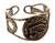 KemetArt Egyptian Bronze Bangle ( Eye & Ankh Filigree )