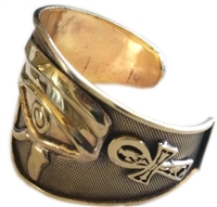 KemetArt Egyptian Bronze Bangle ( Eye of Horus & Ankh  )