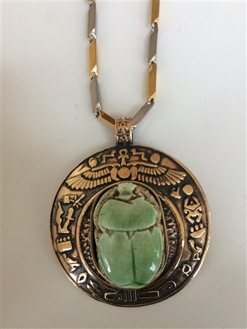 Scarab with Stainless Steel Chain