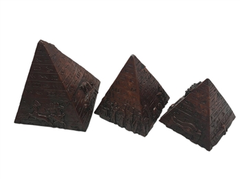 Three Egyptian Pyramids Stone Set (Brown) Large