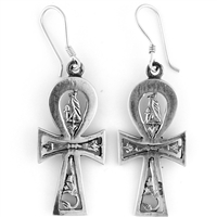 Horus Ankh Earrings - Large