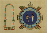 Gemini Personalized Zodiac Papyrus