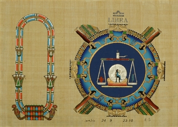 Libra Personalized Zodiac Papyrus