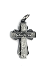 John 8:36 Free in Christ Cross (Prison Compliant)
