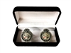 Silver Medallion Cuff Links