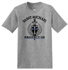 50/50 Cotton/Poly T-Shirt - St. Michael / Thin Blue Line