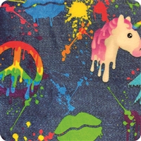 DENIUM SPLATTER PAINT FUZZY THROW BLANKET