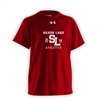 SILVER LAKE UNDER ARMOUR RED ATHLETIC LOGO TEE