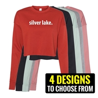 SILVER LAKE LADIES' CROPPED FLEECE CREW SWEATSHIRT