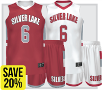 SILVER LAKE SUBLIMATED COMPLETE BASKETBALL PACKAGE