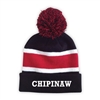 CHIPINAW STRIPED BEANIE WITH POM