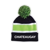 CHATEAUGAY STRIPED BEANIE WITH POM