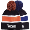 6 POINTS EAST STRIPED BEANIE WITH POM