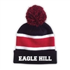 EAGLE HILL STRIPED BEANIE WITH POM