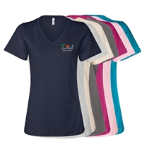 FARWELL LADIES' RELAXED JERSEY V-NECK TEE