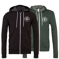 GREEN LANE UNISEX FLEECE FULL ZIP HOODED SWEATSHIRT