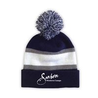 SANBORN WESTERN STRIPED BEANIE WITH POM