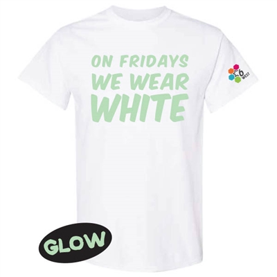 6 POINTS WEST GLOW IN THE DARK FRIDAY WHITE TEE