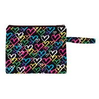 GRAFFITI HEART PRINTED PUFFER WET BAG