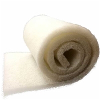 Poly Fiber Bulk Filter Media Pad for Water Gardens - 1.25 inch Thick - 28" x 120' - FM1.25X28X120