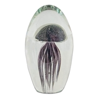 JF-L6-DP - Large 6" Deep Purple Glass Jellyfish Paperweight