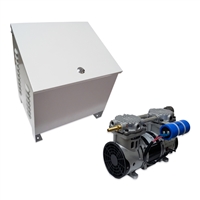 Air Pro Deep Water Subsurface Aeration Combo with 3.9 CFM Rocking Piston Compressor and Ground-Mounted Cabinet with Cooling Fan Assembly - PA-RP60P-CAB