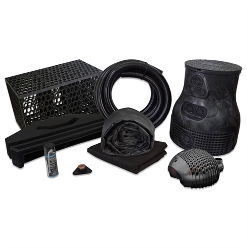 PMBSB8 - Pond Free Complete PRO 5000 Waterfall Kit with MatrixBlox, 10' x 20' EPDM Liner and 4,100 GPH Pump