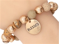 Stretch Disc Charm Bracelet