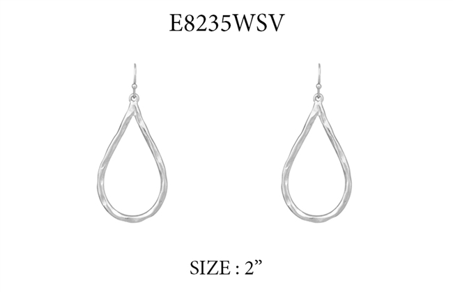 Hammered Teardrop Earrings