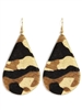 Leather Teardrop Earrings