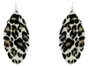 Metallic Leather Leopard Earrings