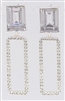 Pave' & Stone Rectangle Earrings