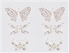 Triple Butterfly Pave' Earrings