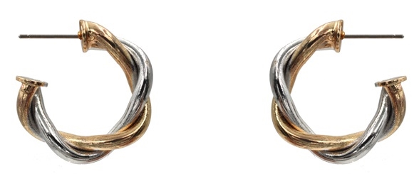 Twisted 2 Tone Earrings