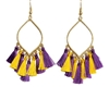 Marquis Shape LSU Tassel Earring