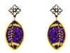 Stone Stud Glitter LSU Earrings