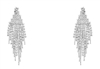 Rhinestone W/ Chain Fringe Earrings