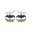 Glitter Bat Drop Earrings