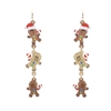 Gingerbread Man Drop Earrings