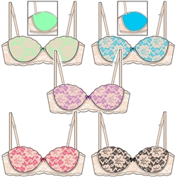 Wholesale All over lace convertible bra