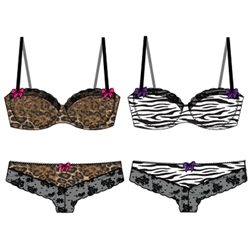 Animalistic - Animal printed bra and cheeky set