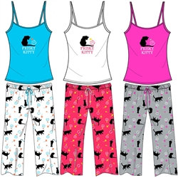 Wholesale Frisky Kitty Cami and Capri PJ Set