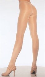 Opaque sheer to waist tights with cotton crotch
