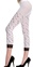 Opaque card suit print leggings with lace trim