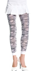 Opaque zebra print leggings