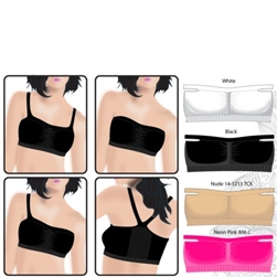 Seamless convertible bandeau bra