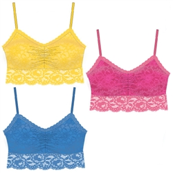 Wholesale Lace and cotton spandex bralette